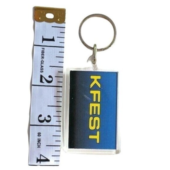 K104.7 Kfest Radio Station Keychain Double-Sided Design 3"x1.5" A304 - Picture 2 of 6